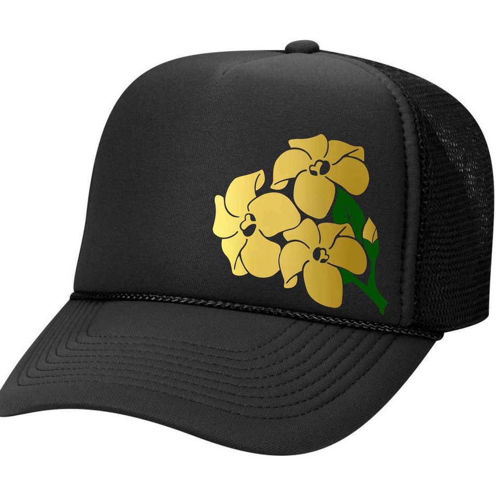 Hawaiian Puakenikeni Flower Trucker Hat